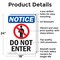 Signmission Do Not Enter OSHA Notice Sign, Aluminum, 18in W x 24in L, 2PK OS-2PACK-NS-A-1824-V-11219 - alternate 6